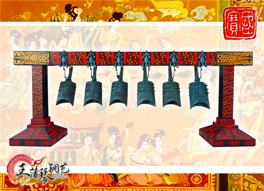 6件套仿古編鐘，小型特色樂器，民樂混音配套