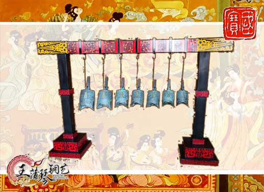 7件編鐘，觀賞裝飾編鐘，可發(fā)音編鐘